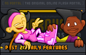 Artwork of Nene and Darnell previously used on the Newgrounds website.