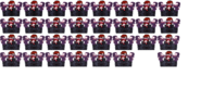 Girlfriend's sprite sheet for the Stress cutscene, featuring her holding her hands up and closing her eyes.