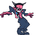 A Henchman's idle sprite without pink and yellow shading.