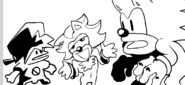 Doodle of Boyfriend, Shadow the Hedgehog and Sonic the Hedgehog.