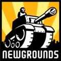 Tankman on the redesigned Newgrounds logo (2006–2018).
