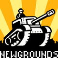The old Newgrounds logo featuring Tankman (2000–2006).