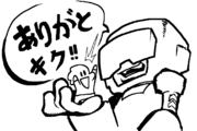 PhantomArcade's artwork in response to kiku's birthday wish and illustration for the former, featuring Tankman thanking kiku/a small Pico.