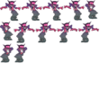 The Henchmen's sprite sheet with pink and yellow shading.