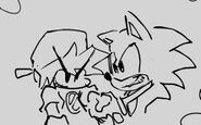 Boyfriend meeting Sonic the Hedgehog.