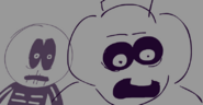Skid and Pump having a existential crisis because it is not spooky month.