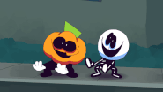 Skid and Pump doing the Spooky Dance in "Spooky Month 2 - The Stars."