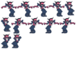 The Henchmen's sprite sheet without pink and yellow shading.