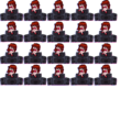 Girlfriend's sprite sheet for the starting screen.