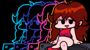 Girlfriend on the game's thumbnail on Newgrounds as well as the Friday Night Funkin' teaser trailer.