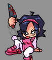 Unfinished sprite of Nene facing forward and holding up her knife.