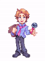 An older attempt at a pixelated Senpai's idle animation, made by JohnnyUtah.
